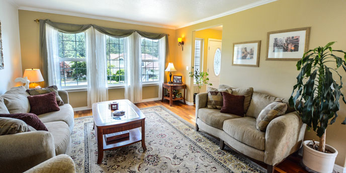 Furnished Ground Floor of a Home With Open Windows