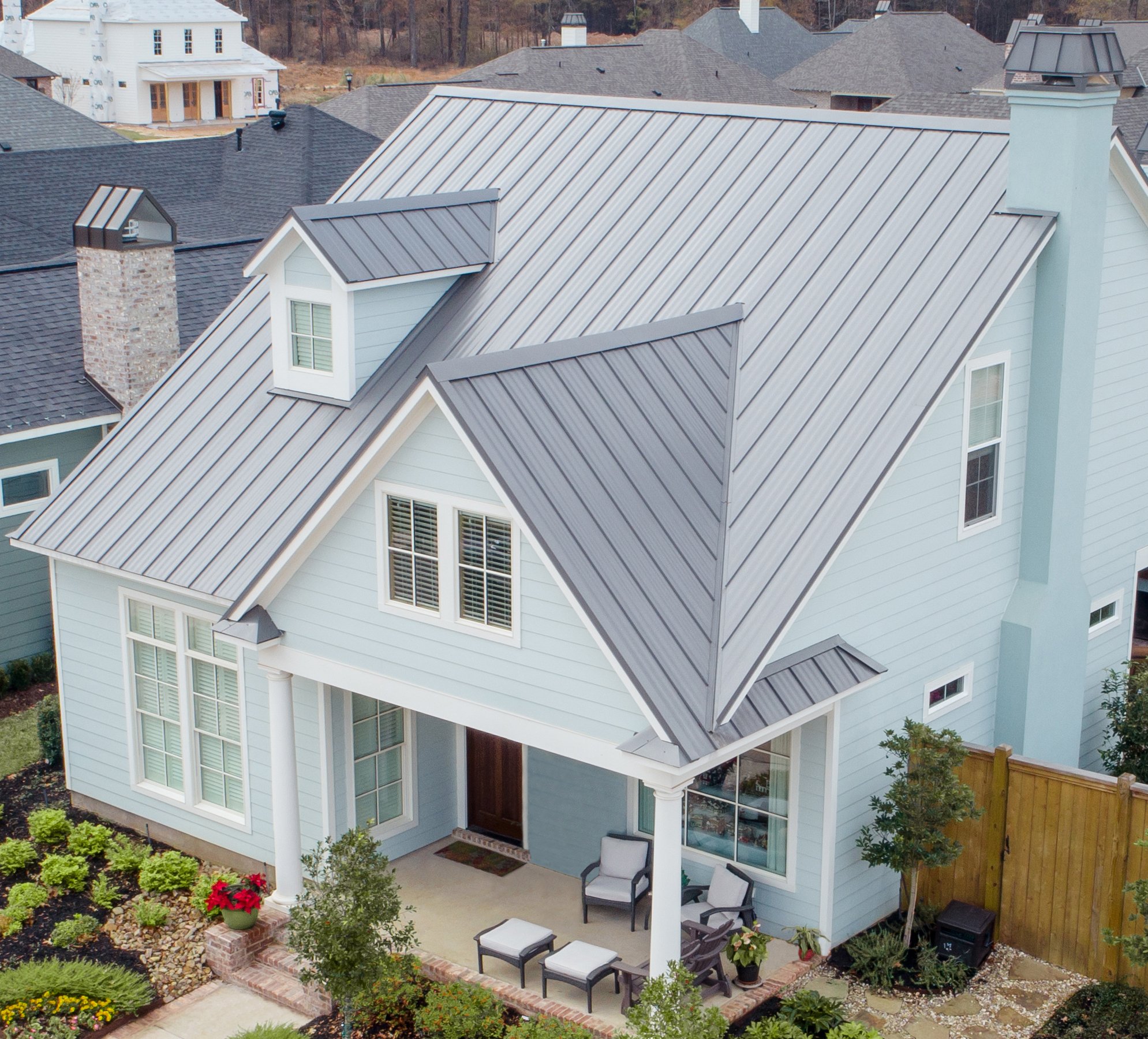  Home with metal roof